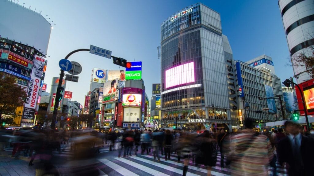 Pedestrians-at-the-famed-crossing-of-Shibuya