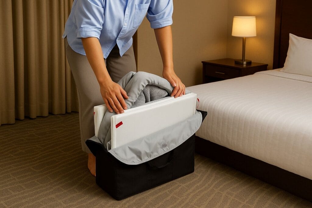 Setup-of-Baby-Bjorn-Travel-Crib-Light
