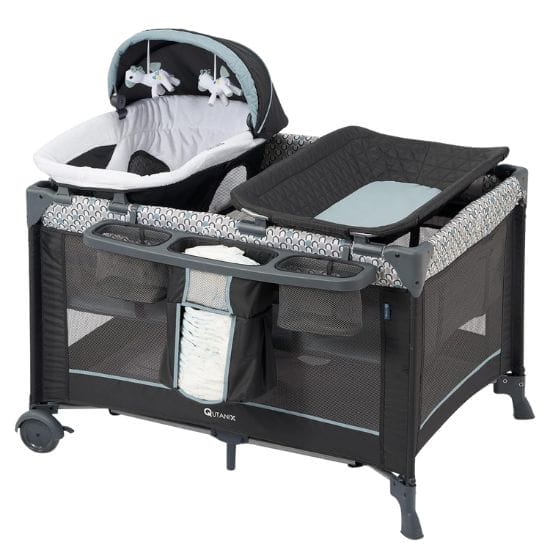 Qutanix-Foldable-Baby-Crib-with-Bassinets